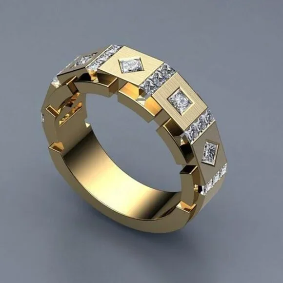 💎 Latest Hot Tiny Zircon Stone Full Luxury Gold Ring for Women, INDN8243 - Picture 3 of 6
